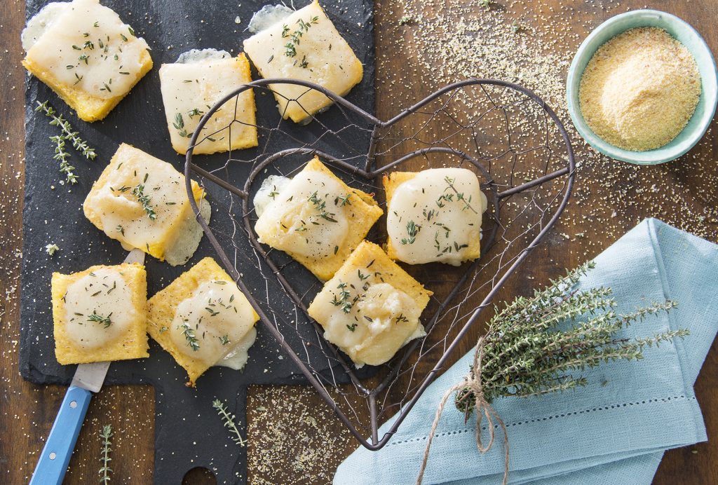 Fontina fritta al timo con la polenta - Ricetta - Polenta Valsugana